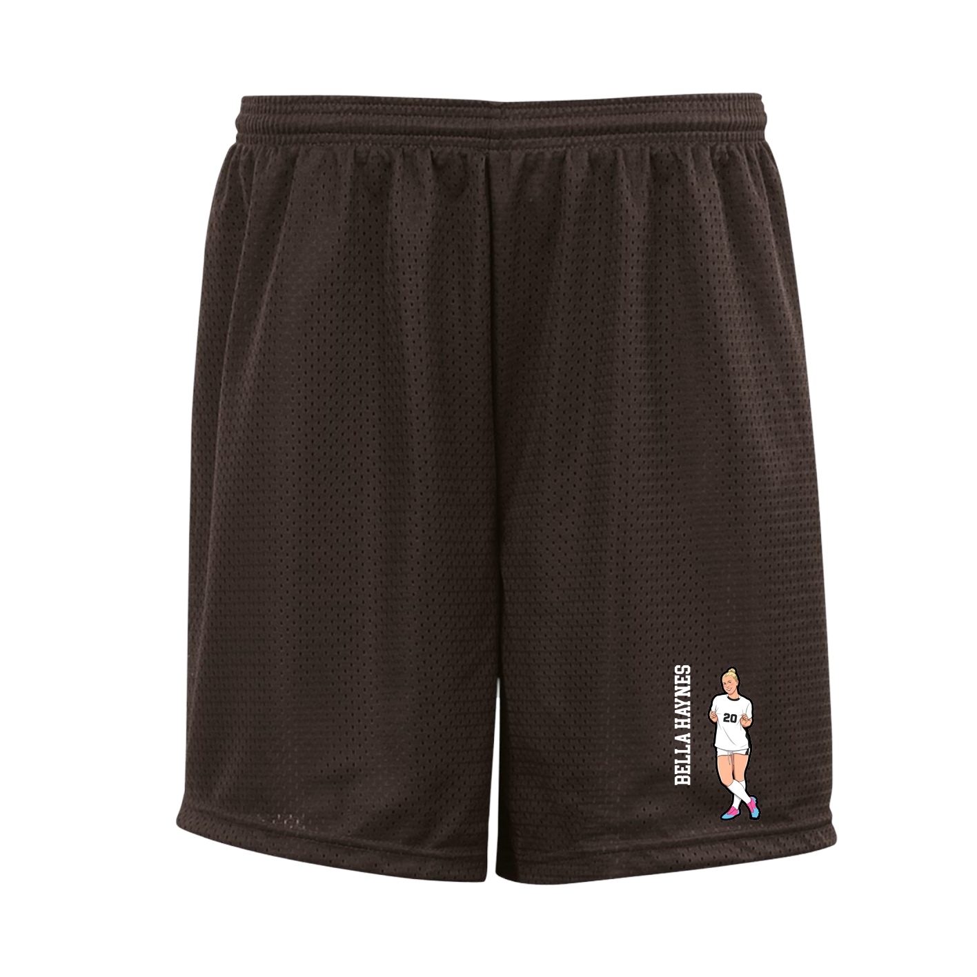 Shorts — Name Vertical in Brown