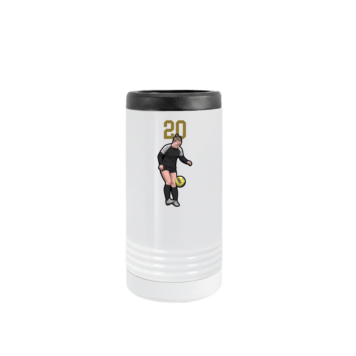 Slim Beverage Holder — Number Top in White