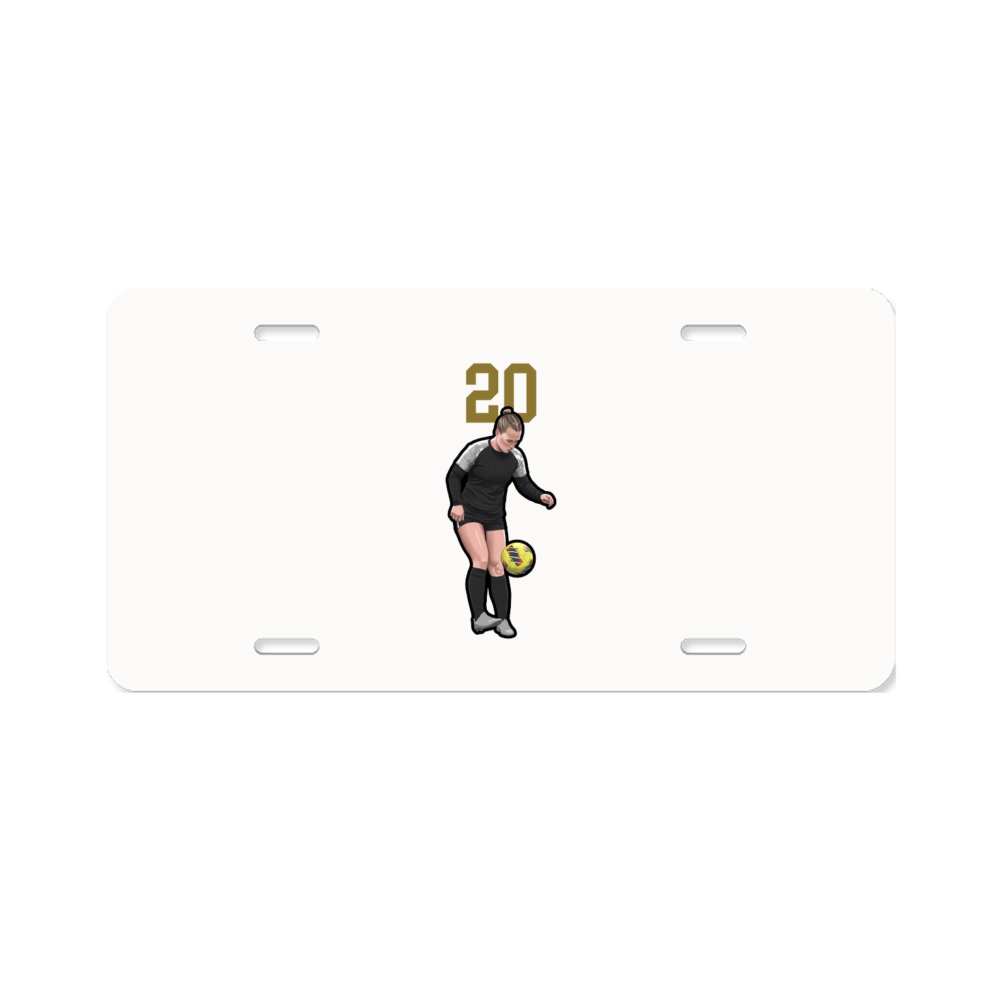 License Plate — Number Top in Classic