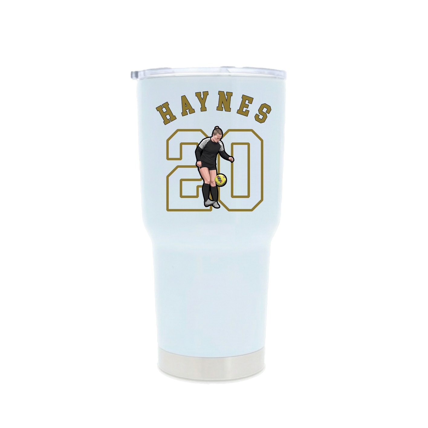 30oz Stainless Steel Tumbler — Shirsey Arch in White