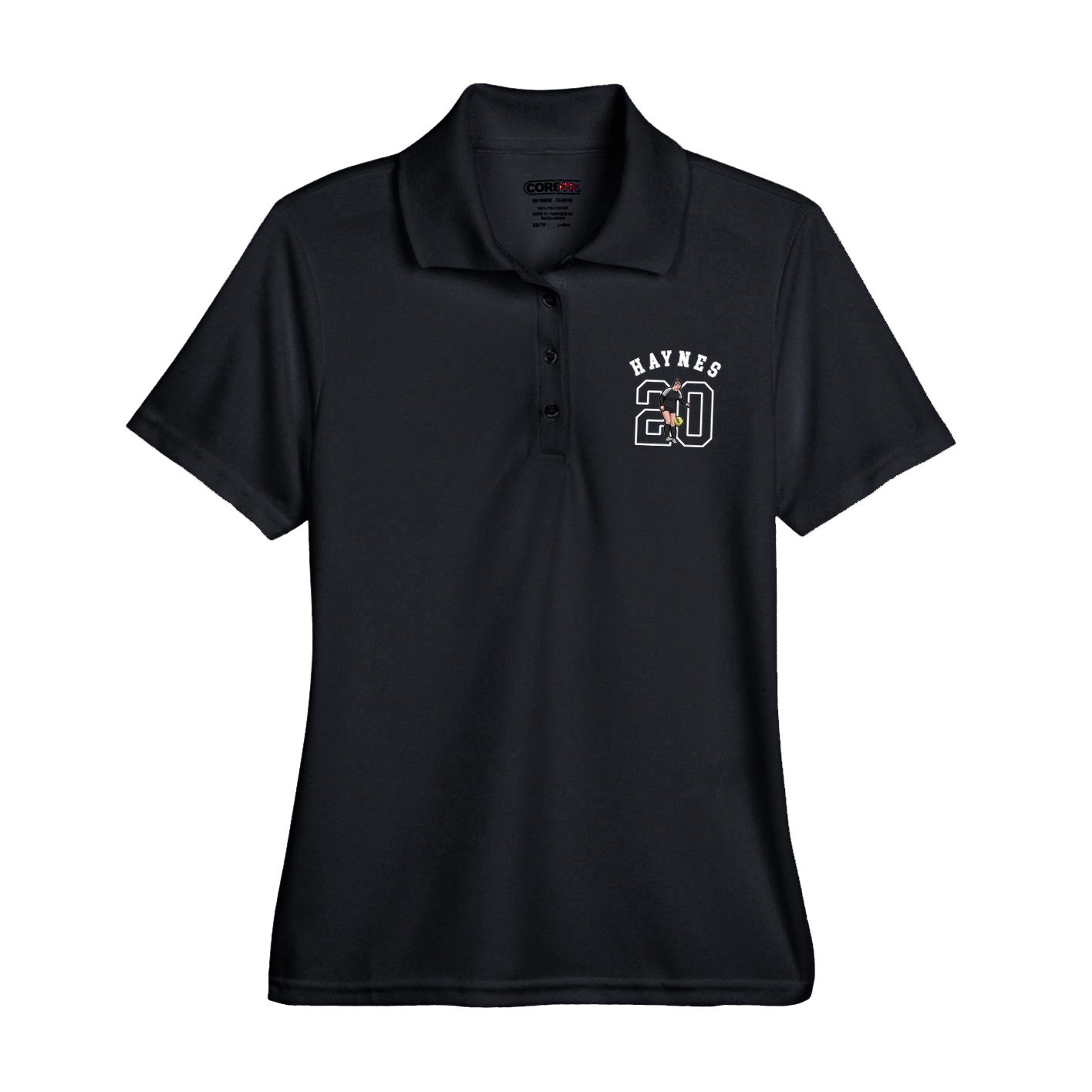 Womens Performance Polo — Shirsey Arch in Black