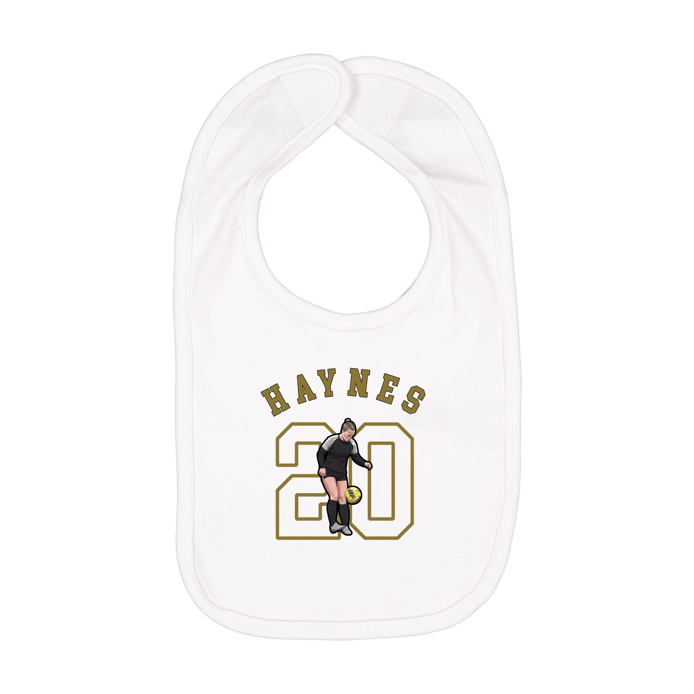 Infant Bib — Shirsey Arch in White