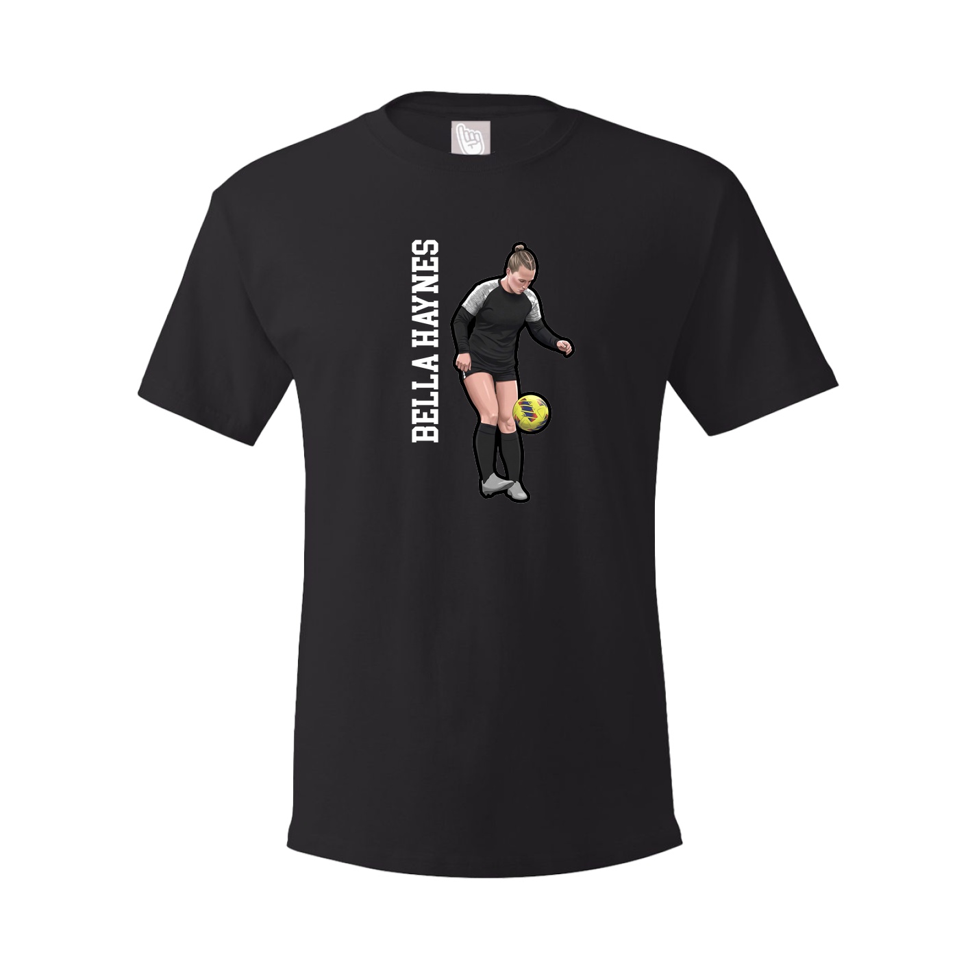 Tee — Name Vertical in Black