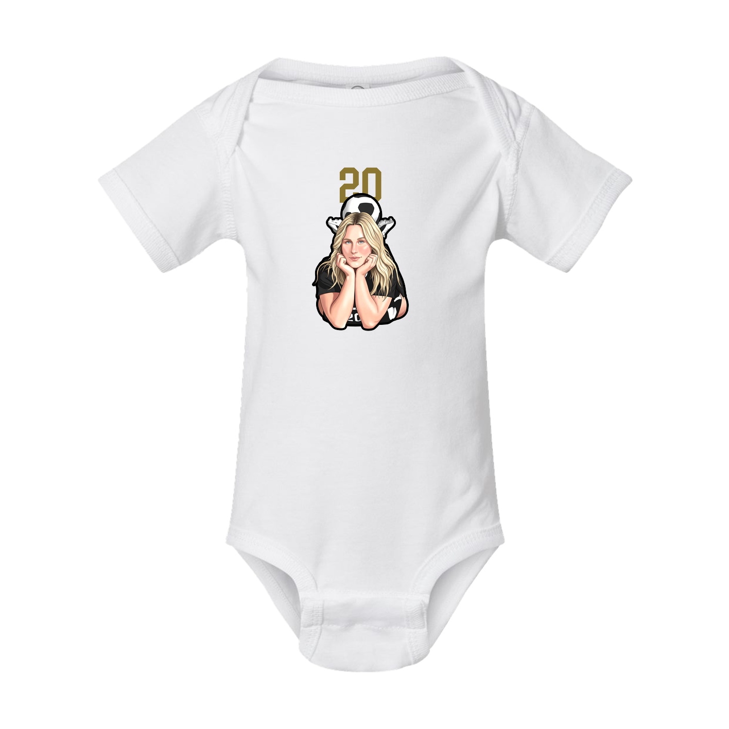 Baby Onesie — Number Top in White