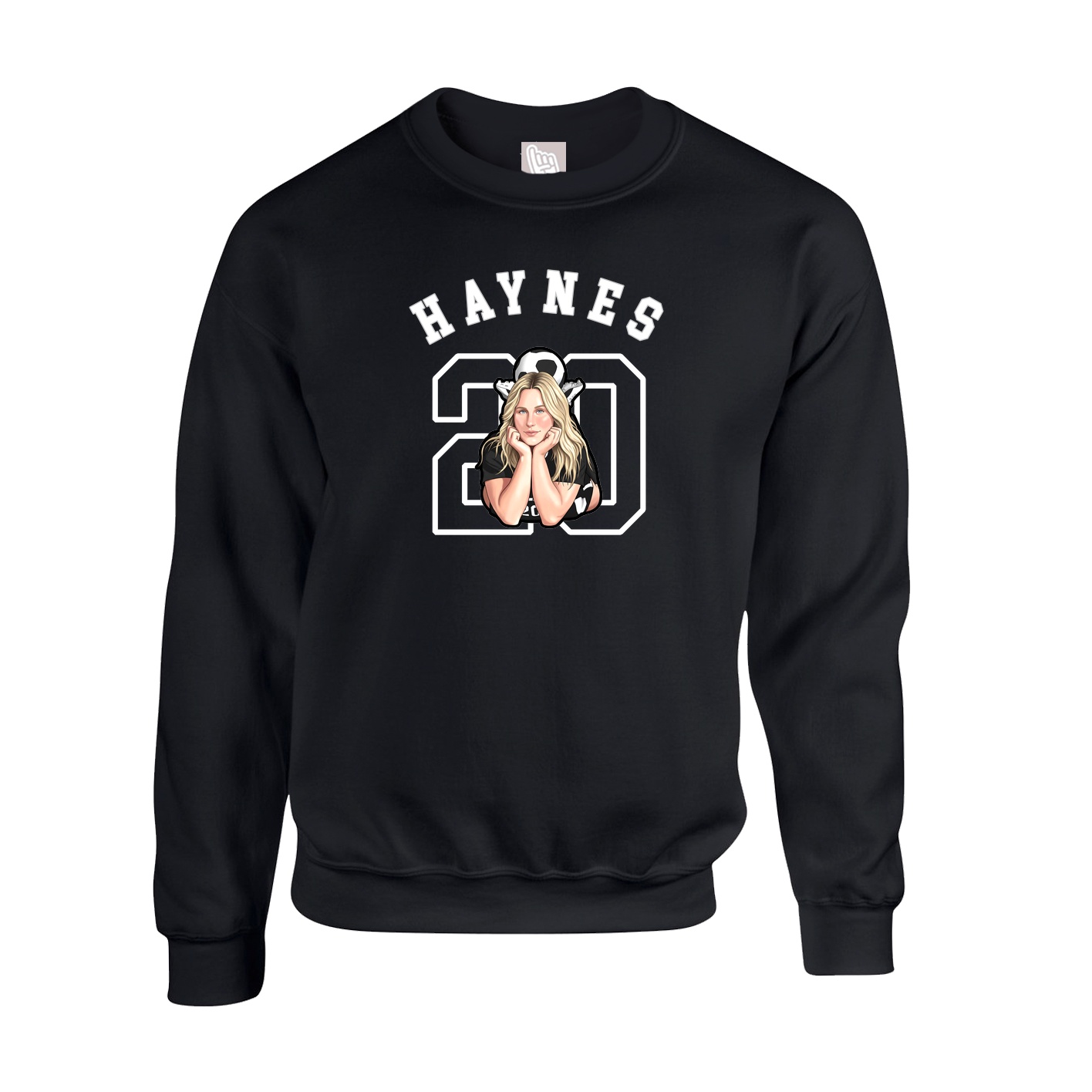 Fleece Crew — Shirsey Arch in Black