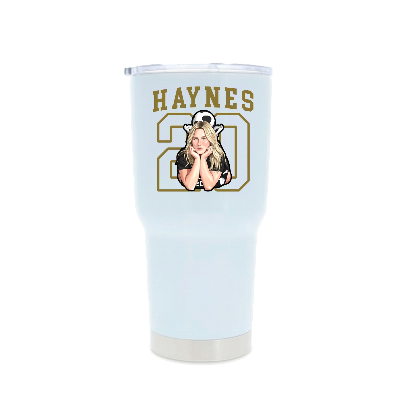 30oz Stainless Steel Tumbler — Shirsey in White