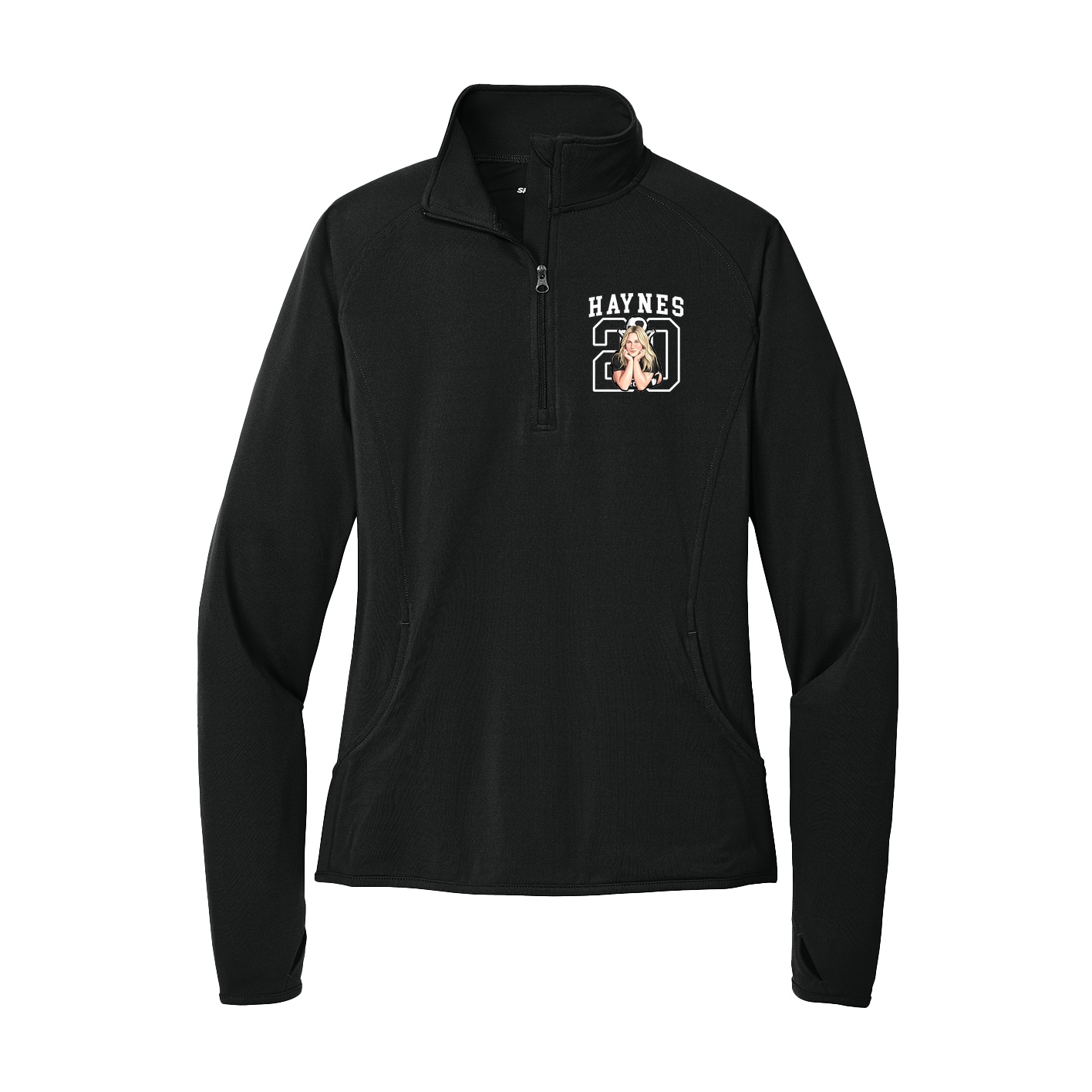 Women's Q-Zip Pullover — Shirsey in Black