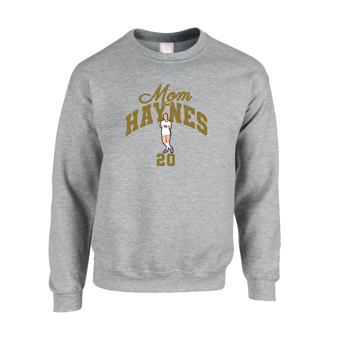 Fleece Crew — Mothers Day Arch in Grey