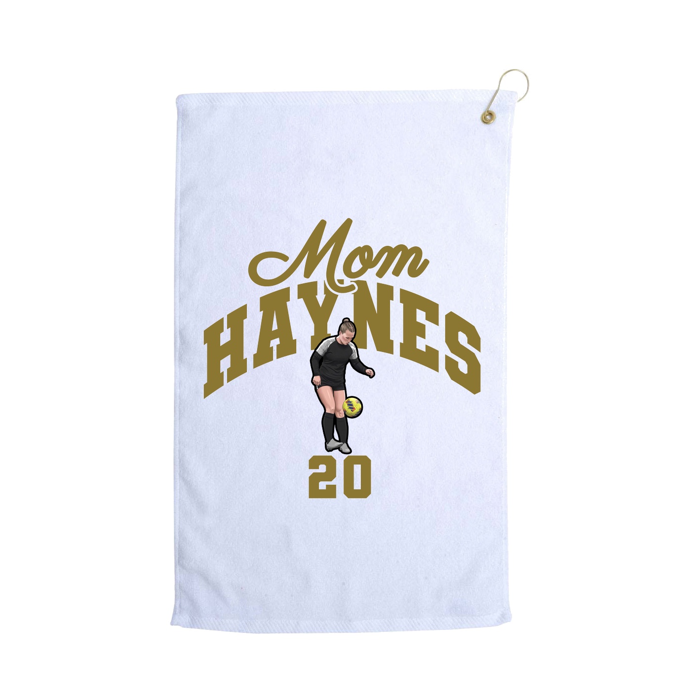 Golf Towel — Mothers Day Arch in White