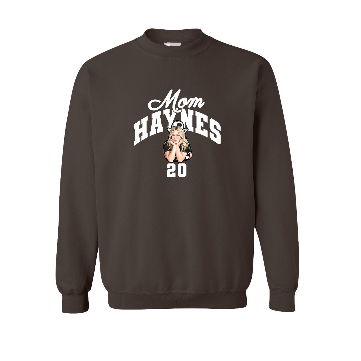 Fleece Crew — Mothers Day Arch in Brown