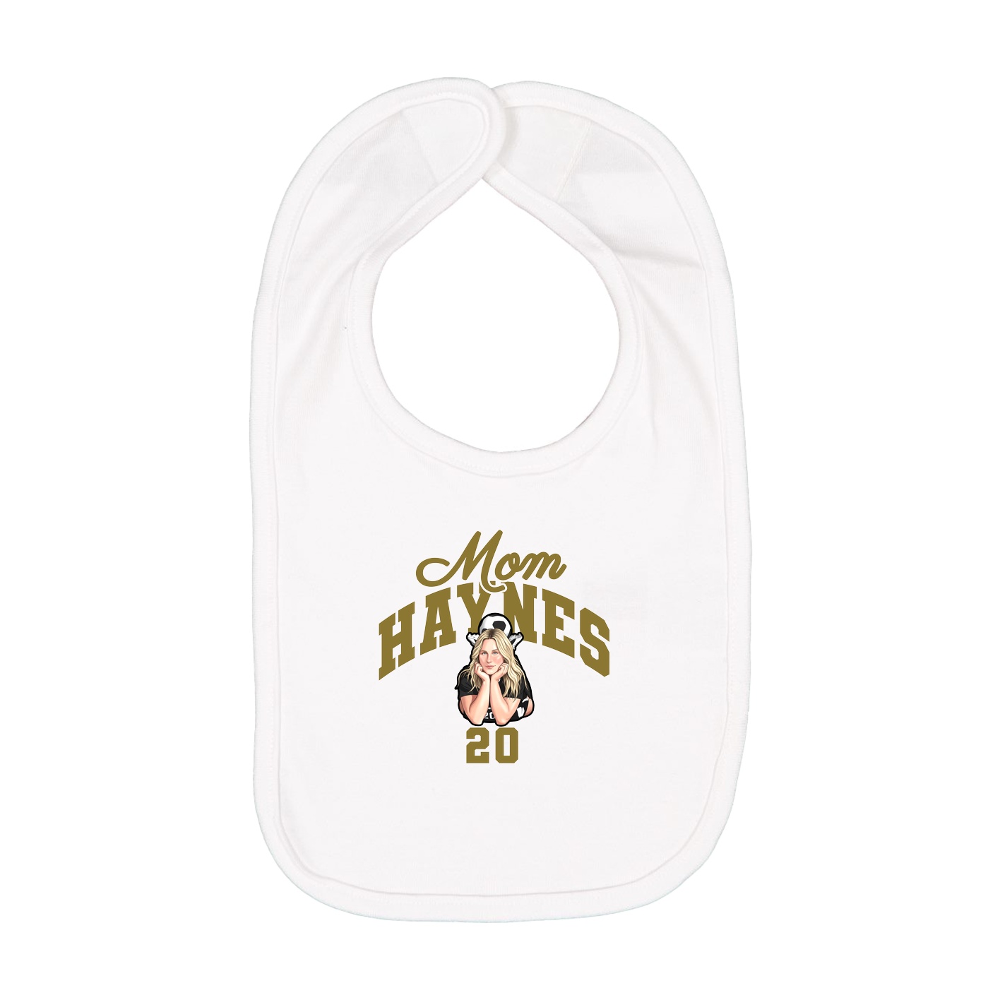 Infant Bib — Mothers Day Arch in White