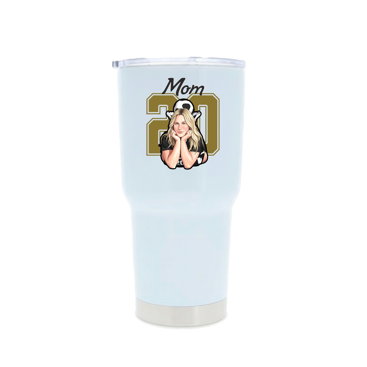 30oz Stainless Steel Tumbler — Mothers Day Shirsey in White