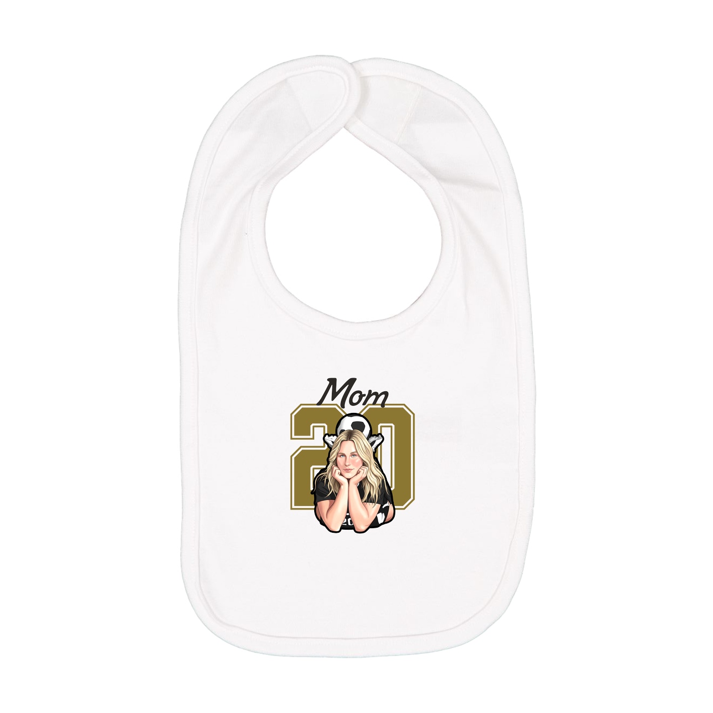 Infant Bib — Mothers Day Shirsey in White