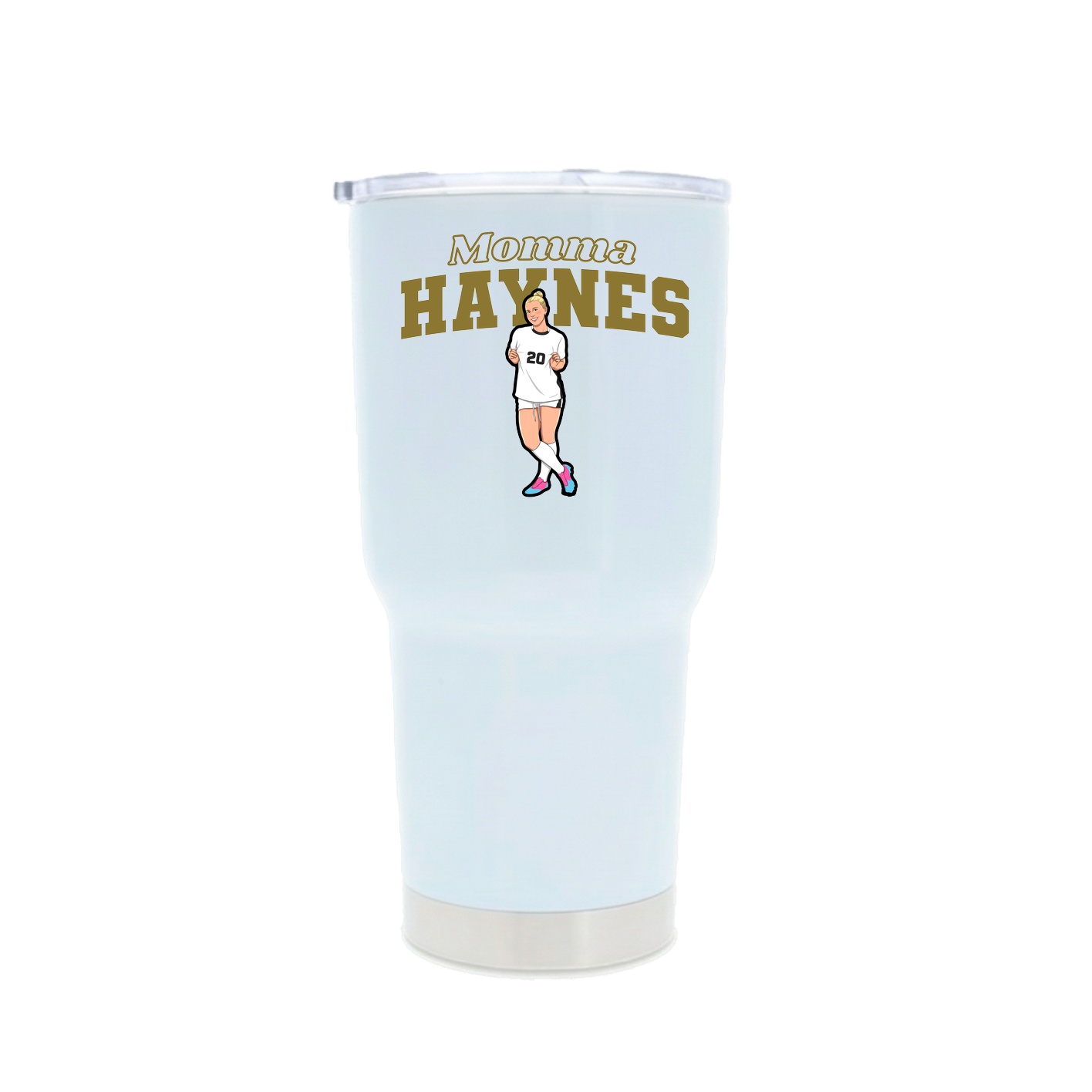 30oz Stainless Steel Tumbler — Mothers Day Block in White