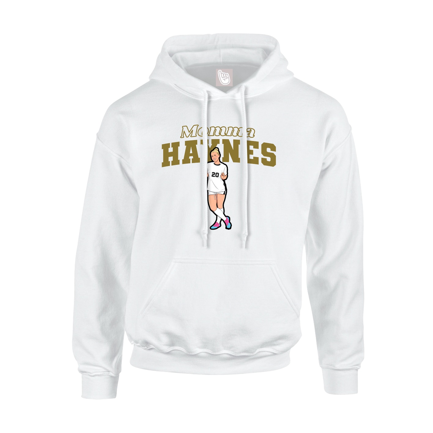 Hoodie — Mothers Day Block in White