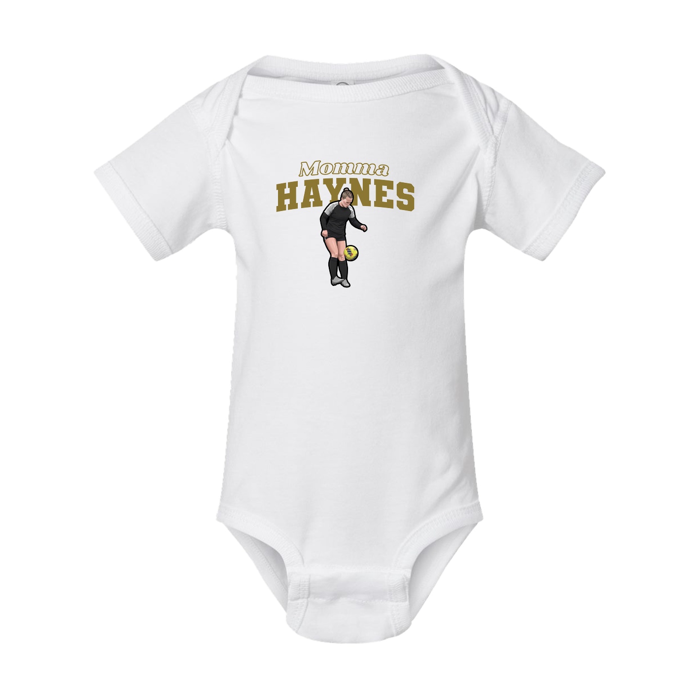 Baby Onesie — Mothers Day Block in White