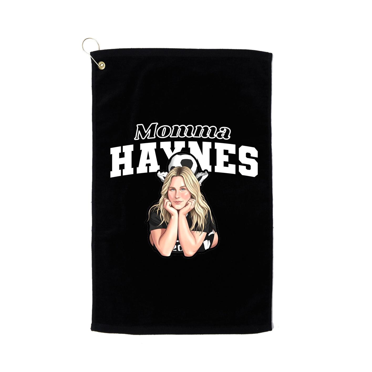 Golf Towel — Mothers Day Block in Black