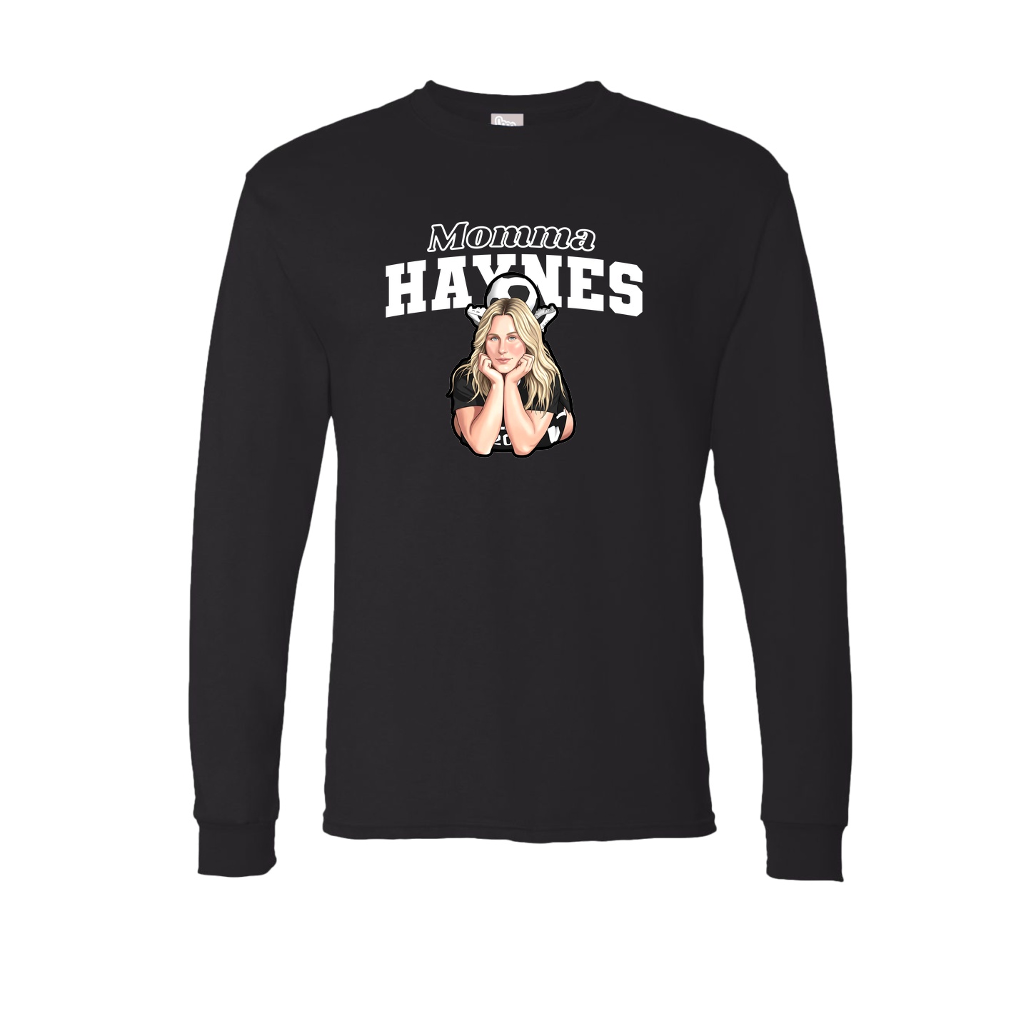 Long Sleeve Tee — Mothers Day Block in Black
