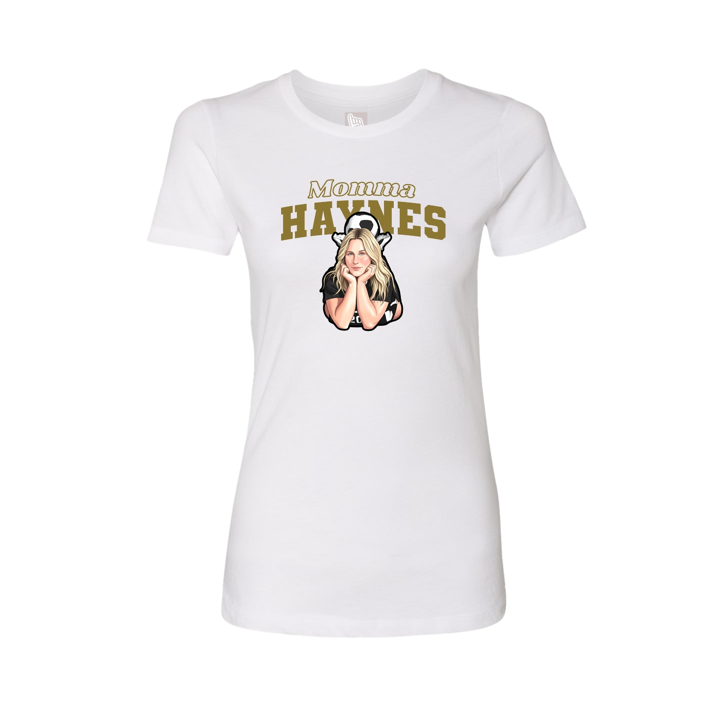 Womens Tee — Mothers Day Block in White