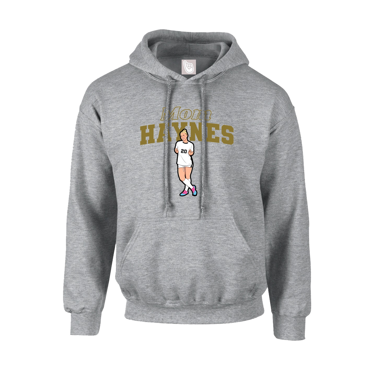 Youth Hoodie — Mothers Day Block in Grey