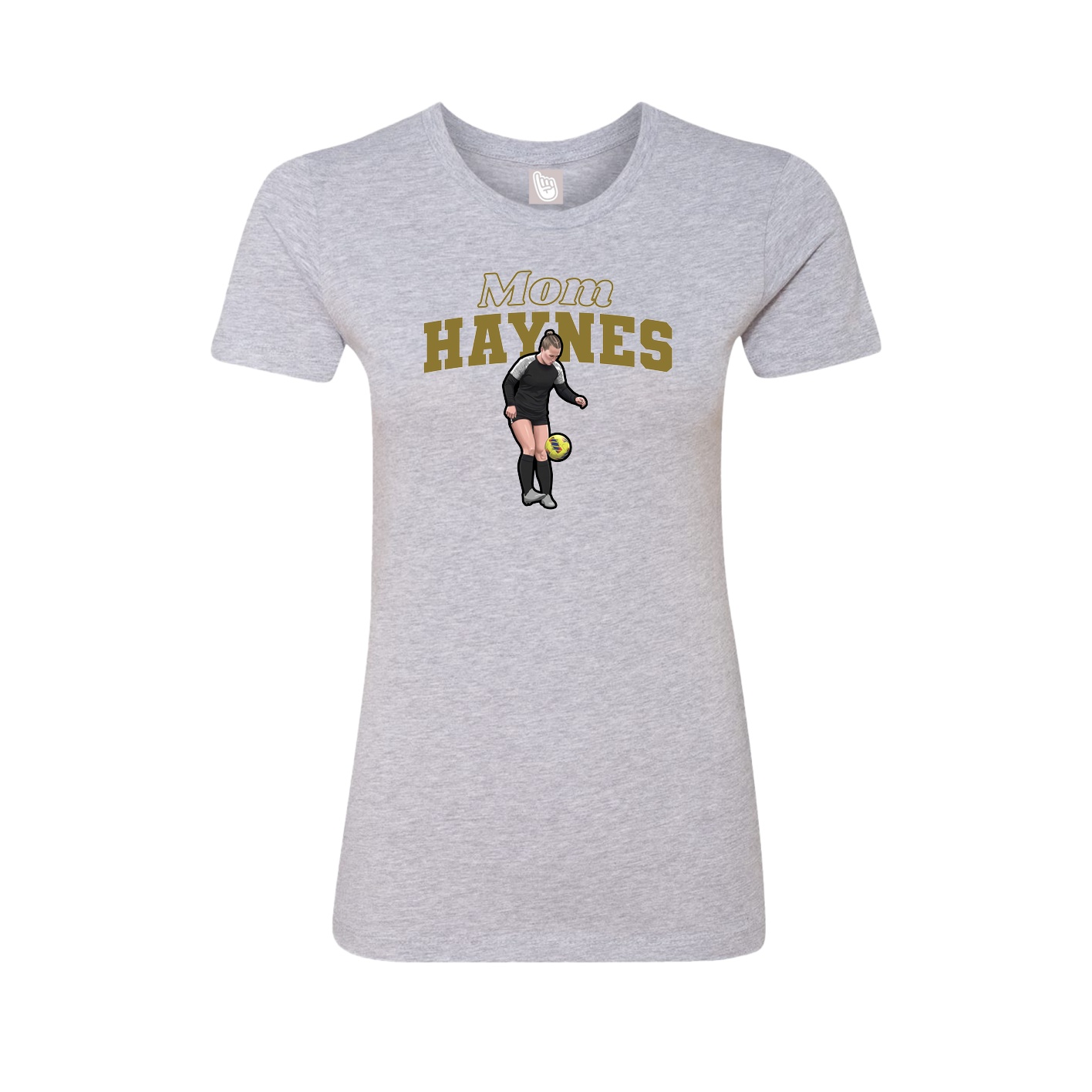 Womens Tee — Mothers Day Block in Grey