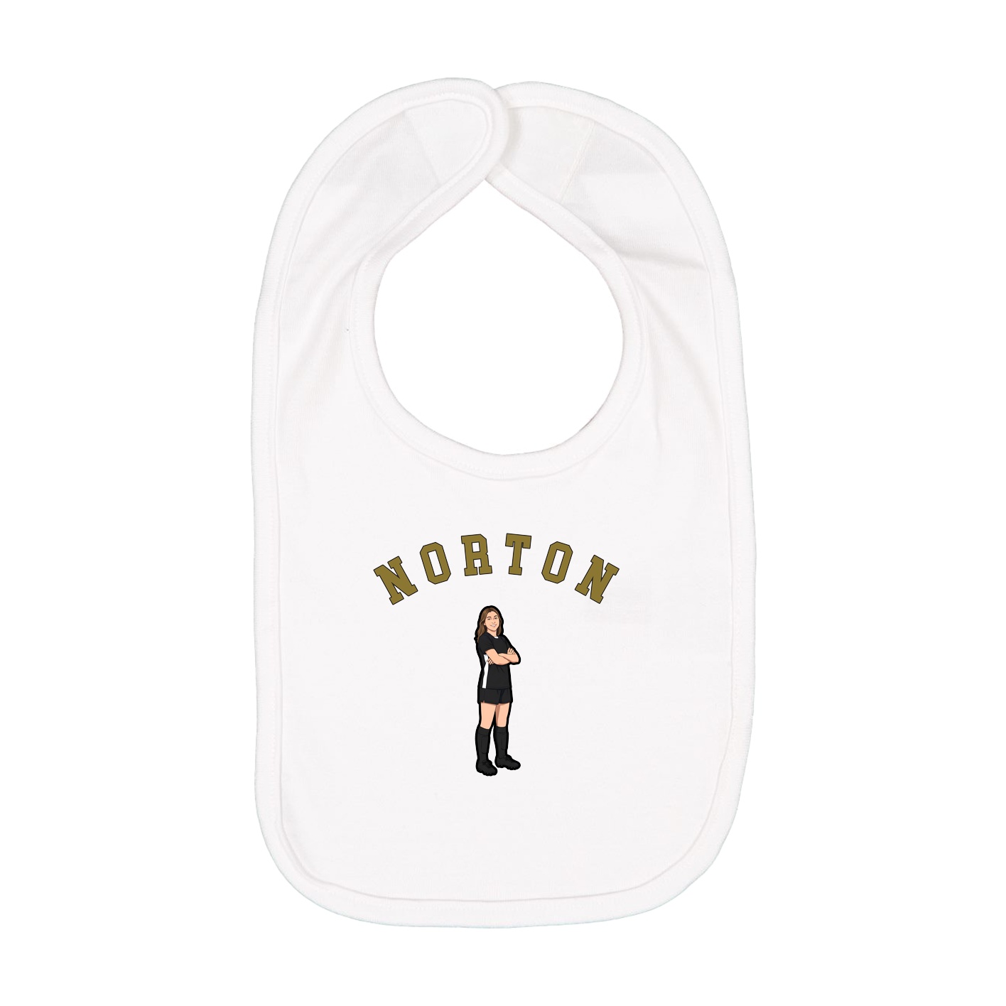 Infant Bib — Shirsey Arch in White