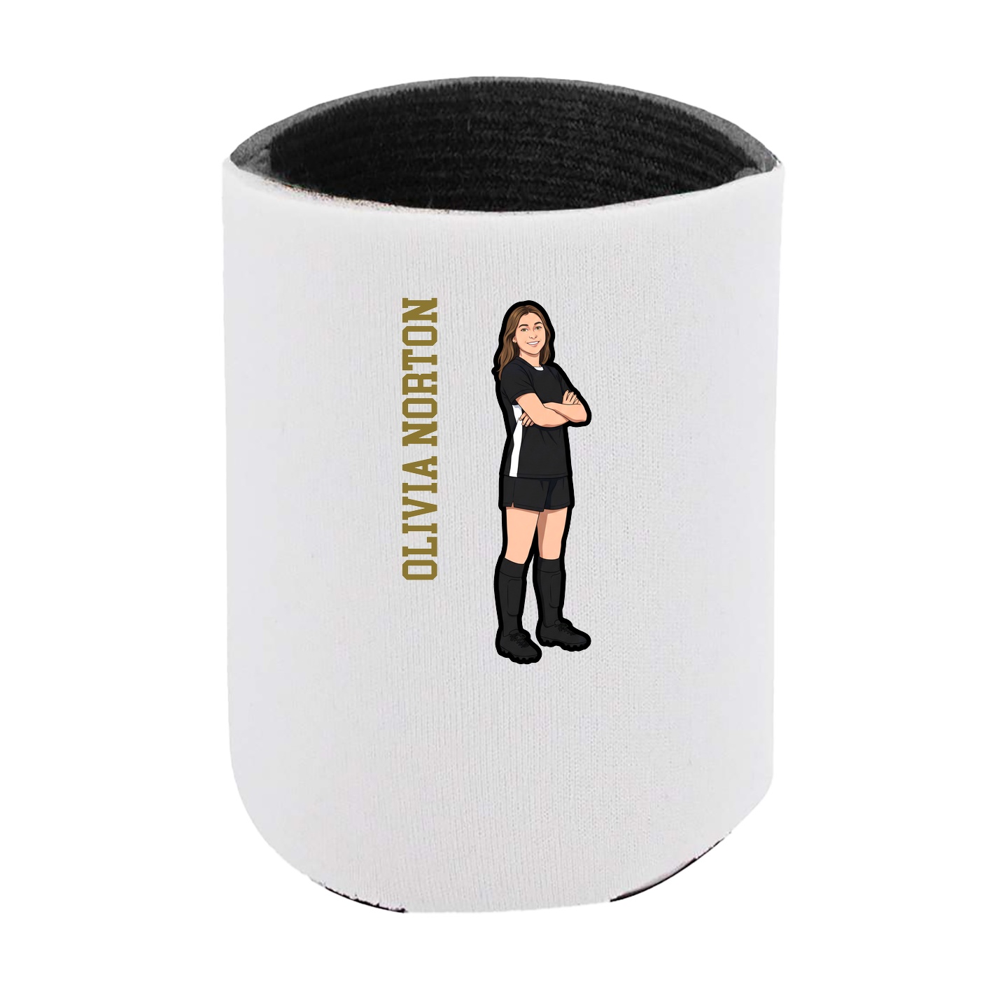 Can Holder — Name Vertical in White