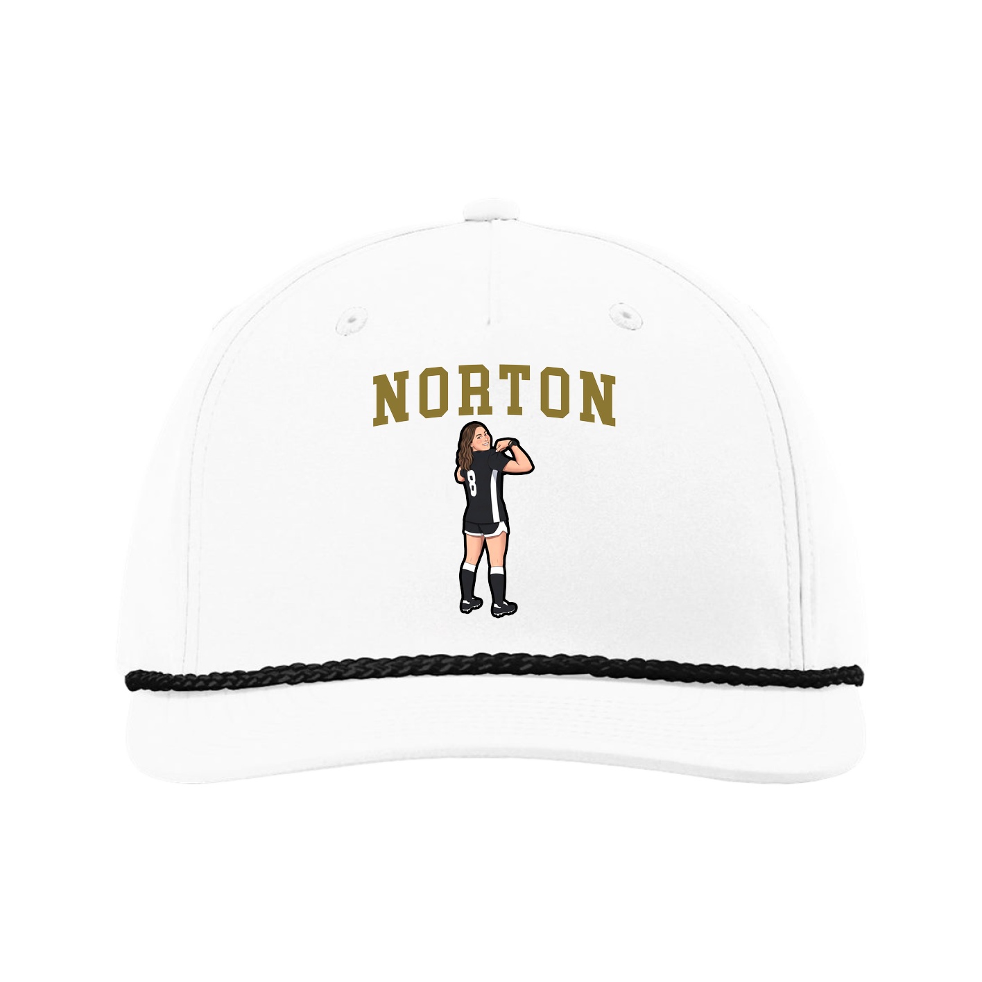 Five-Panel Classic Rope Cap — Shirsey in White