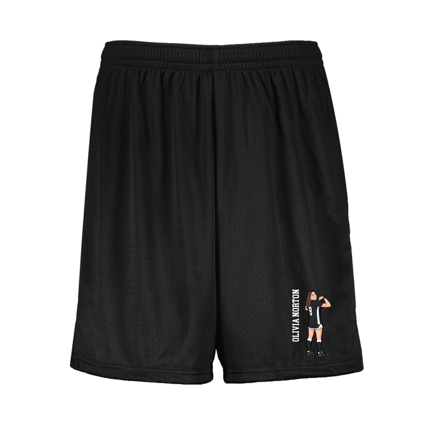 Shorts — Name Vertical in Black
