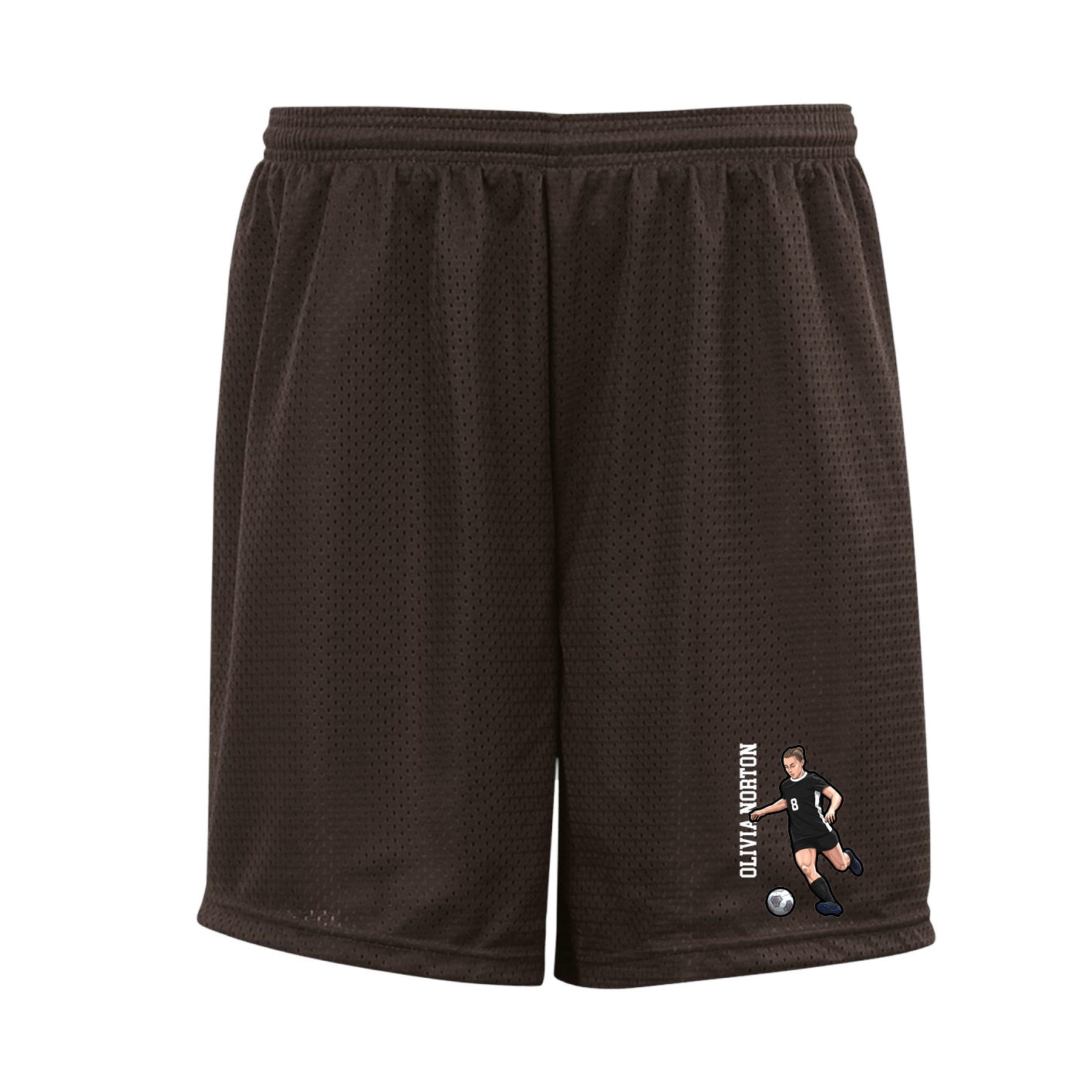 Shorts — Name Vertical in Brown
