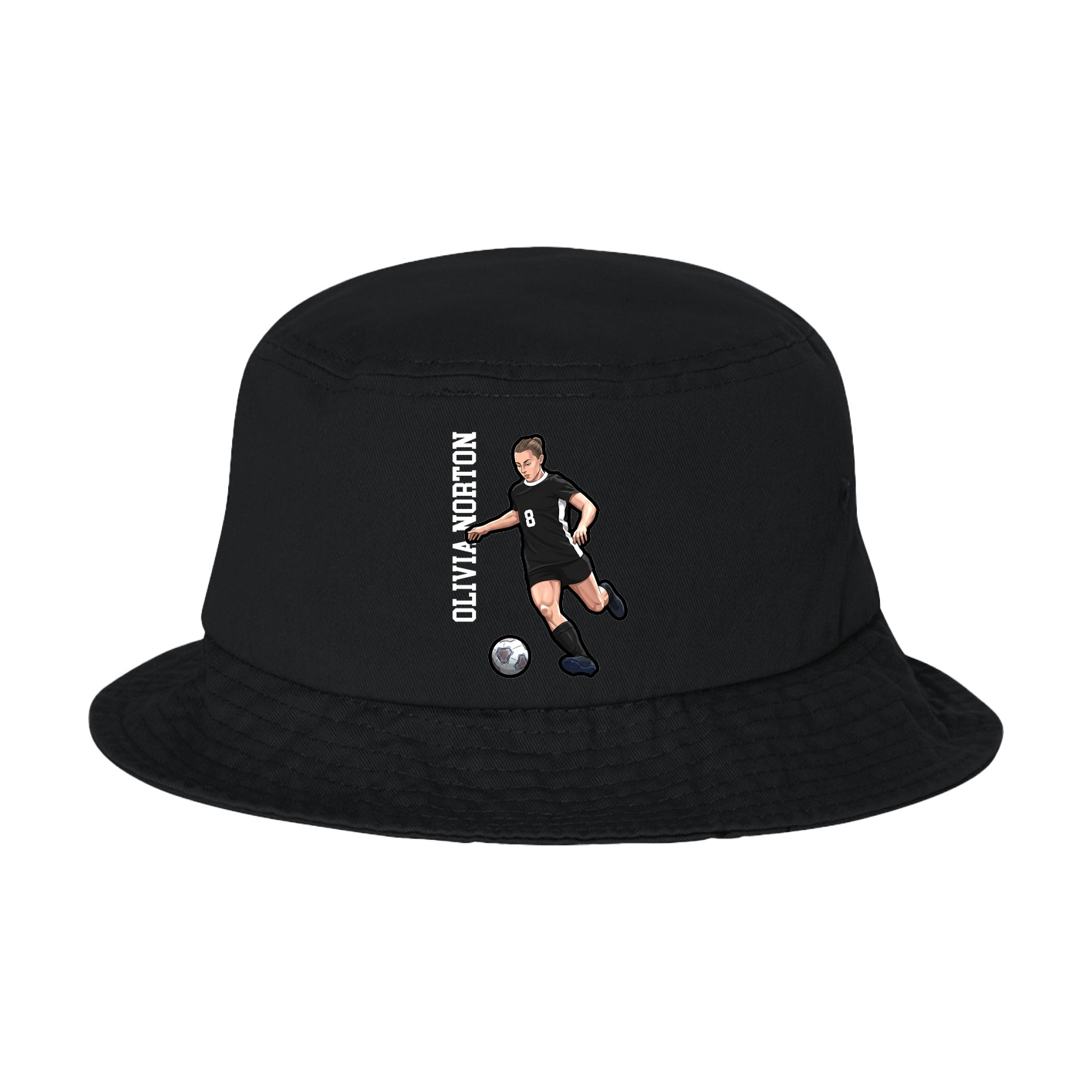 Bucket Cap — Name Vertical in Black