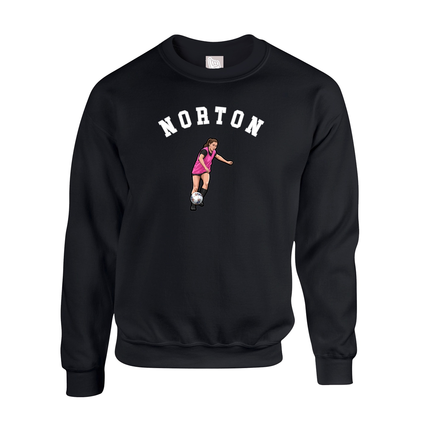 Fleece Crew — Shirsey Arch in Black