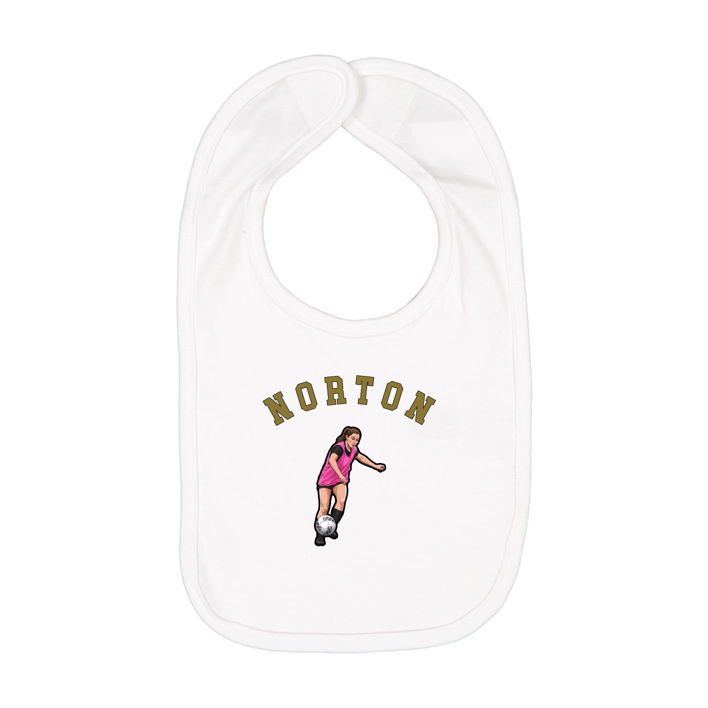 Infant Bib — Shirsey Arch in White