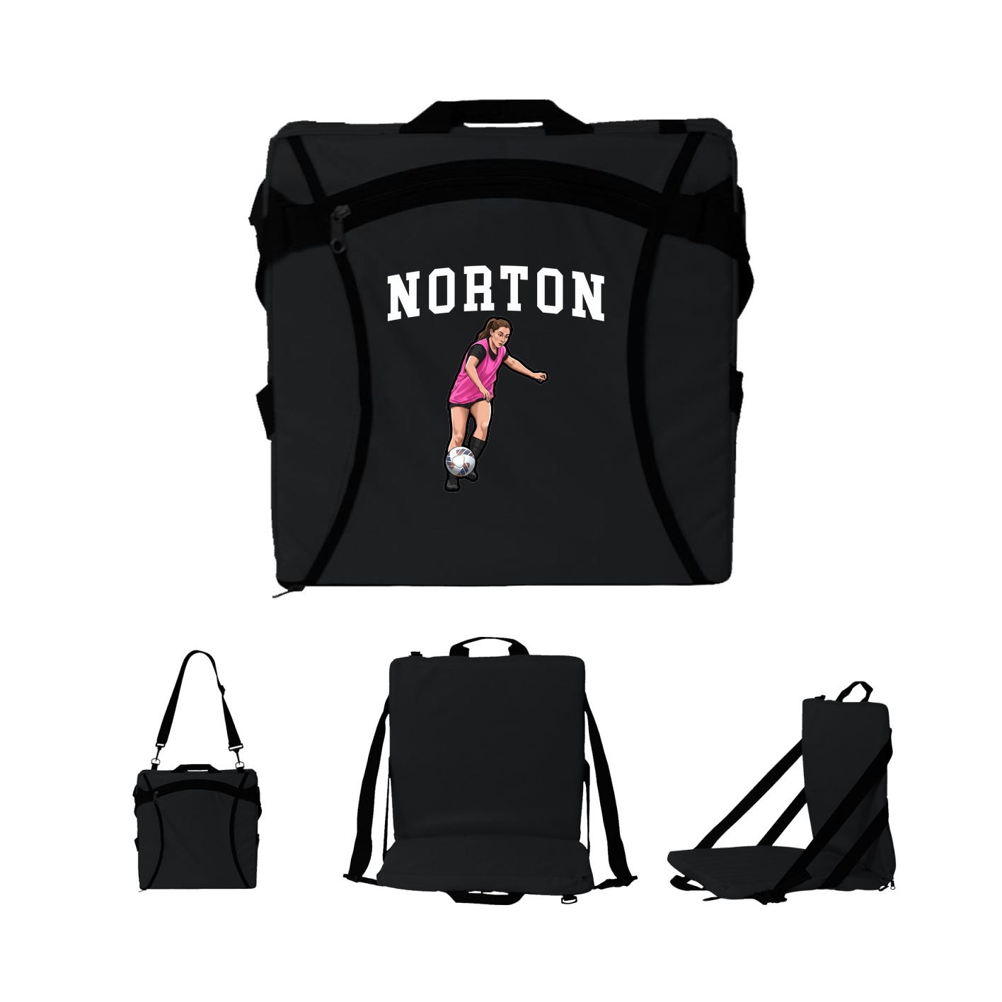 Folding Stadium Seat — Shirsey in Black