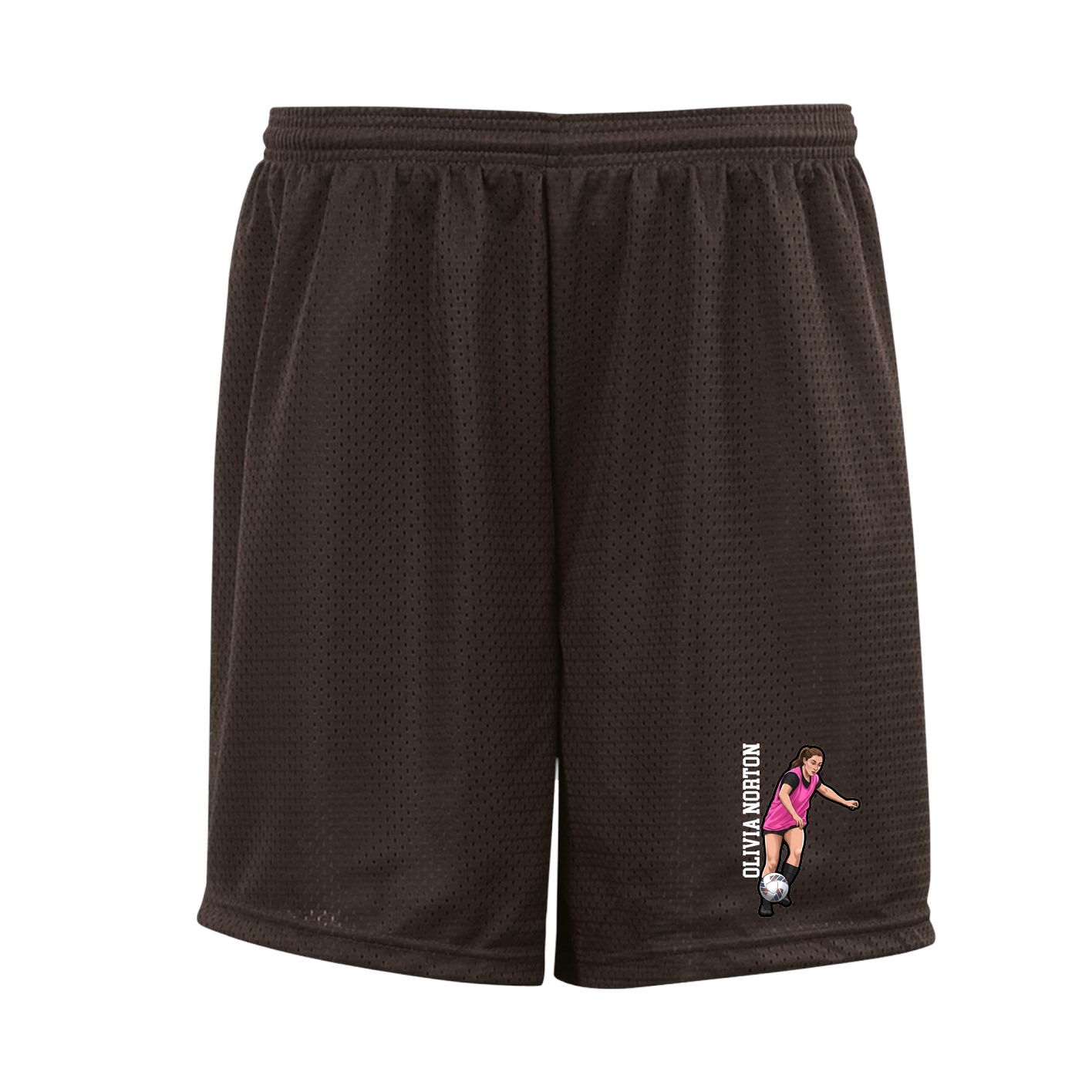 Shorts — Name Vertical in Brown