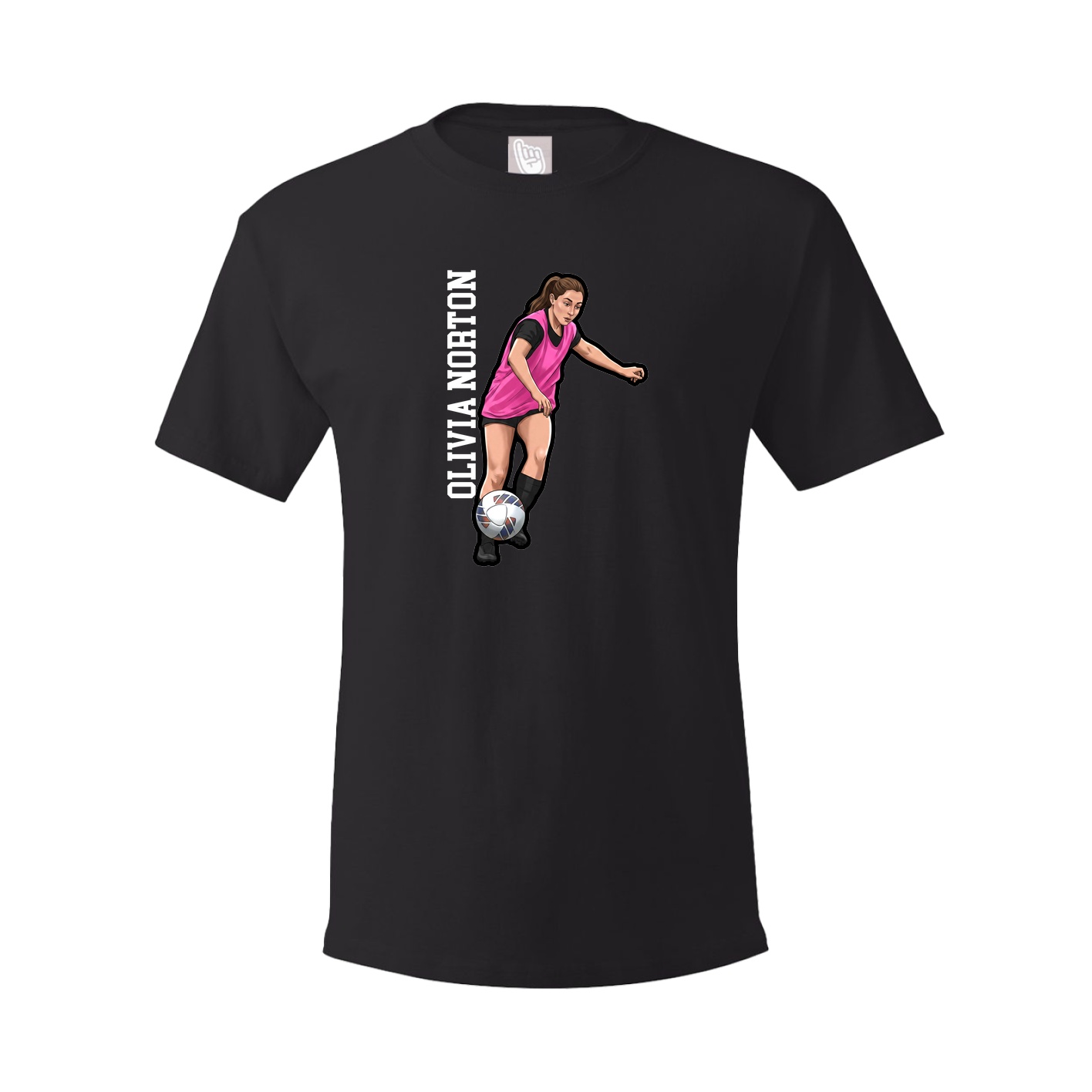 Tee — Name Vertical in Black