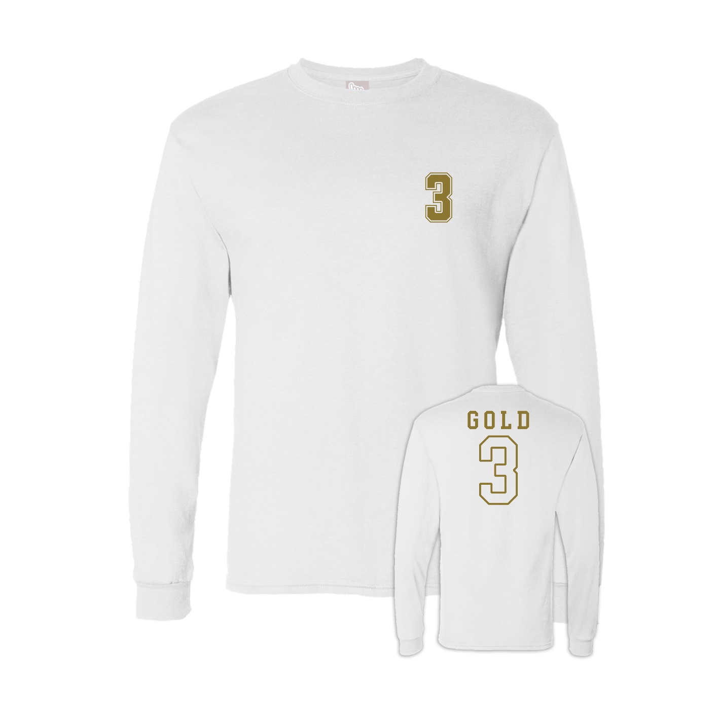 Long Sleeve Tee — Chest Back in White