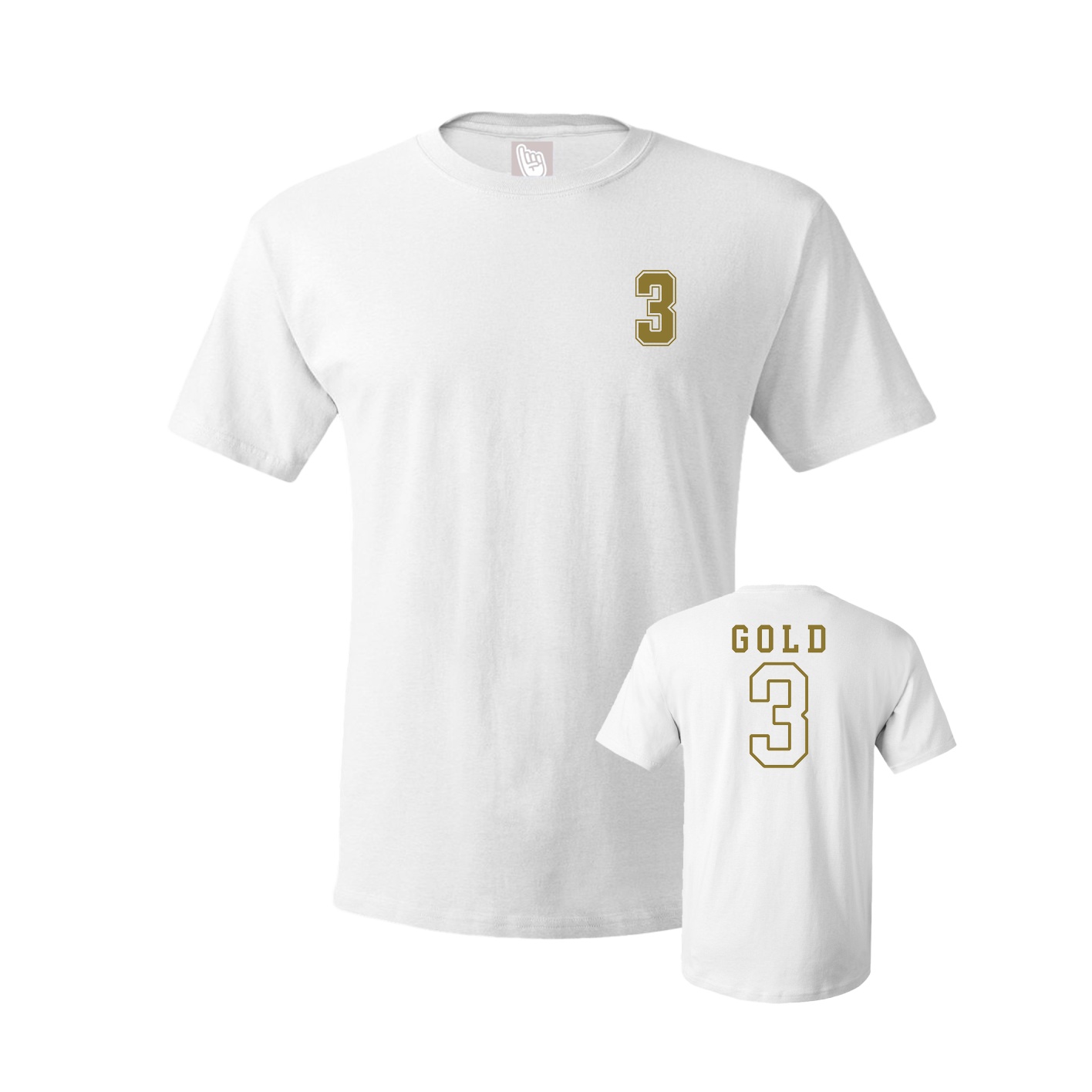 Youth Tee — Chest Back in White