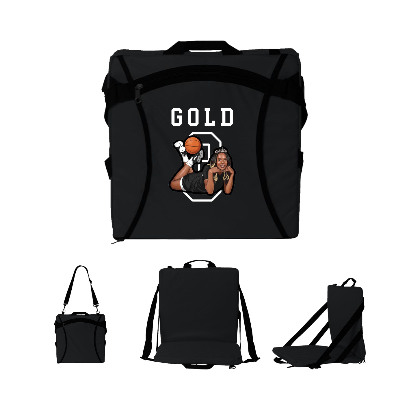 Folding Stadium Seat — Shirsey in Black