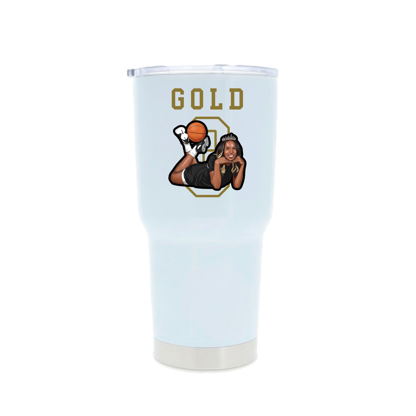 30oz Stainless Steel Tumbler — Shirsey in White