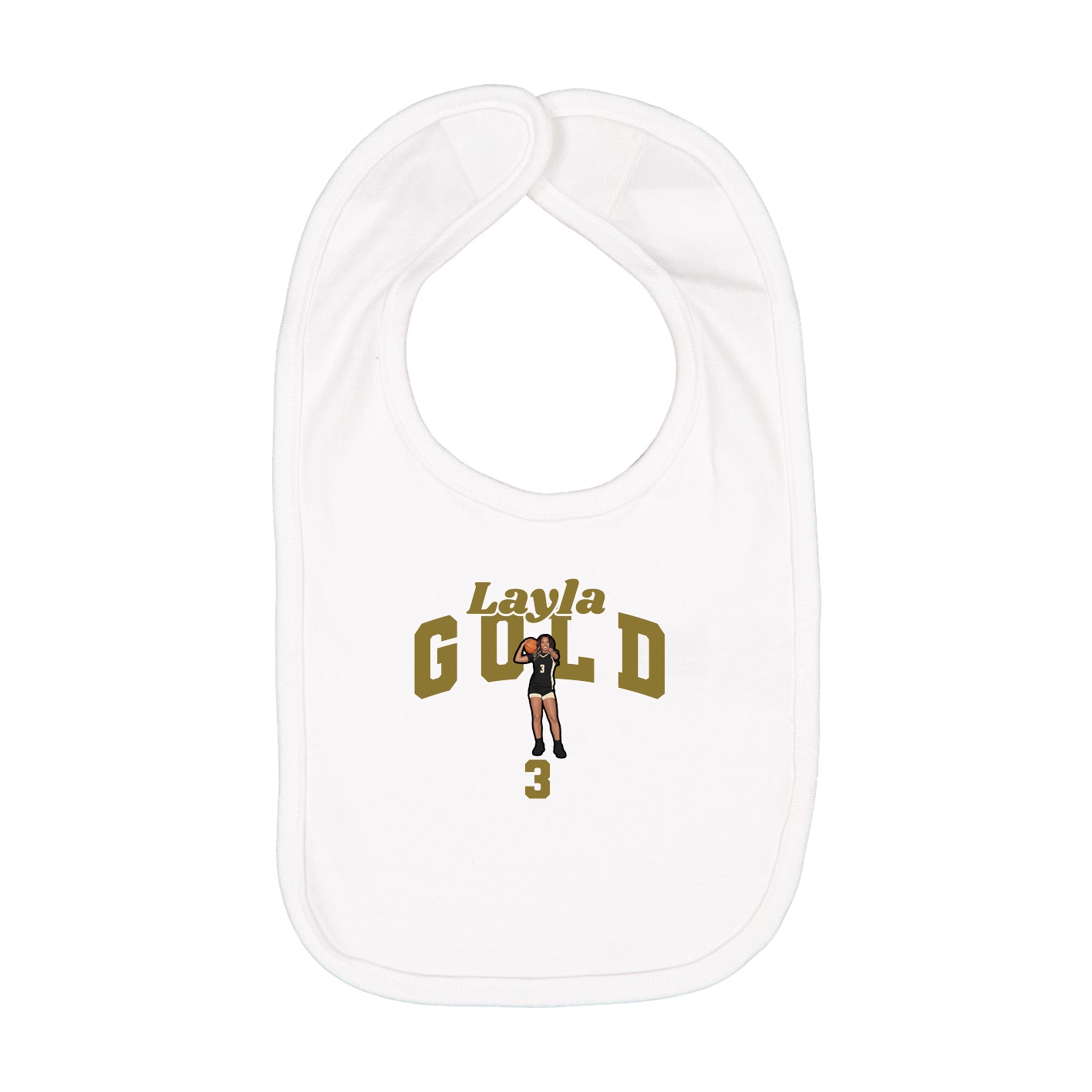 Infant Bib — Signature Arch in White
