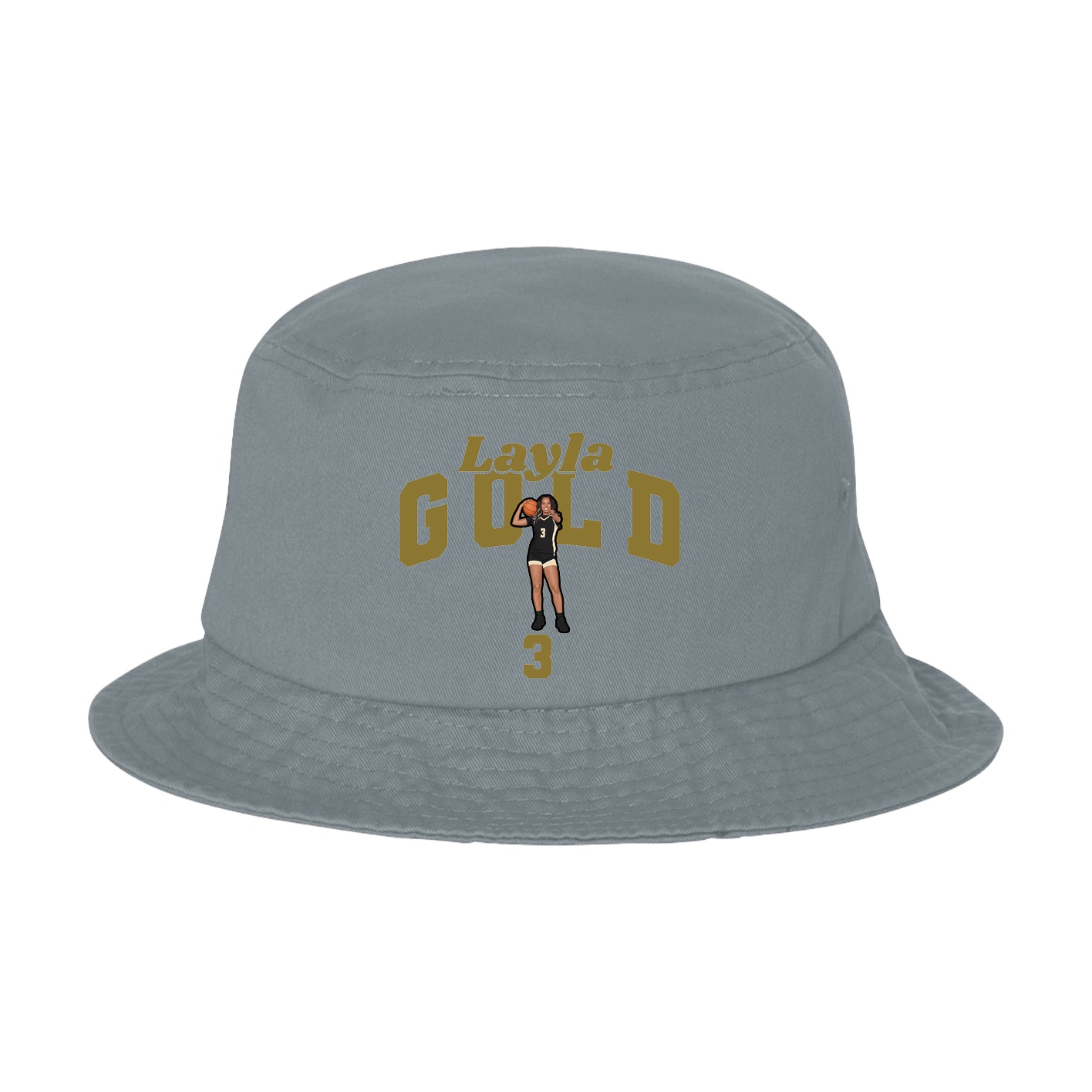 Bucket Cap — Signature Arch in Grey