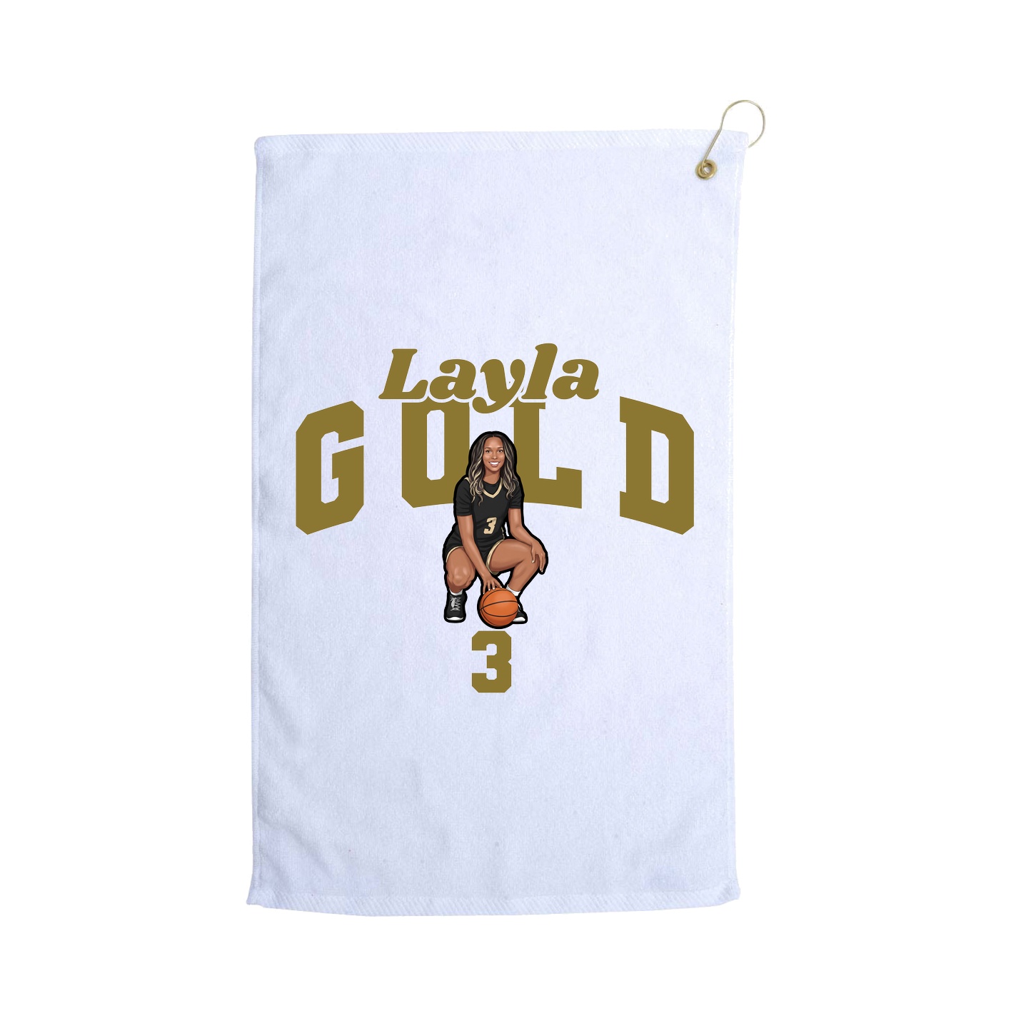 Golf Towel — Signature Arch in White