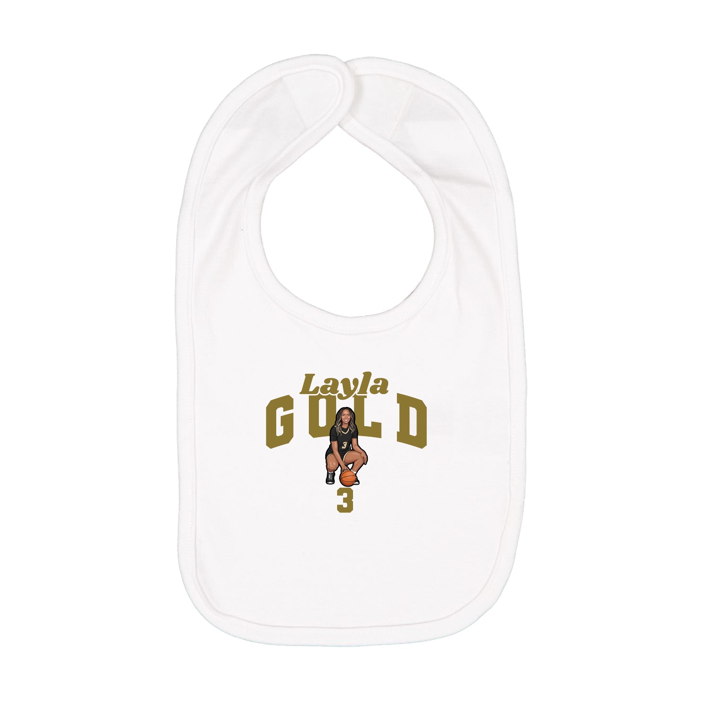 Infant Bib — Signature Arch in White