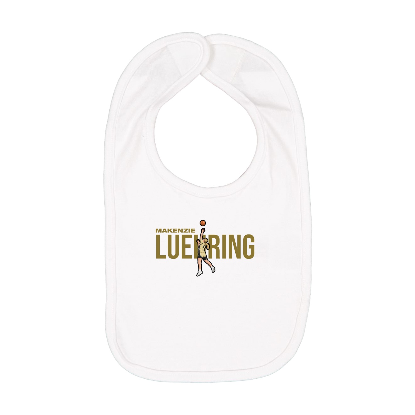 Infant Bib — Player Name in White