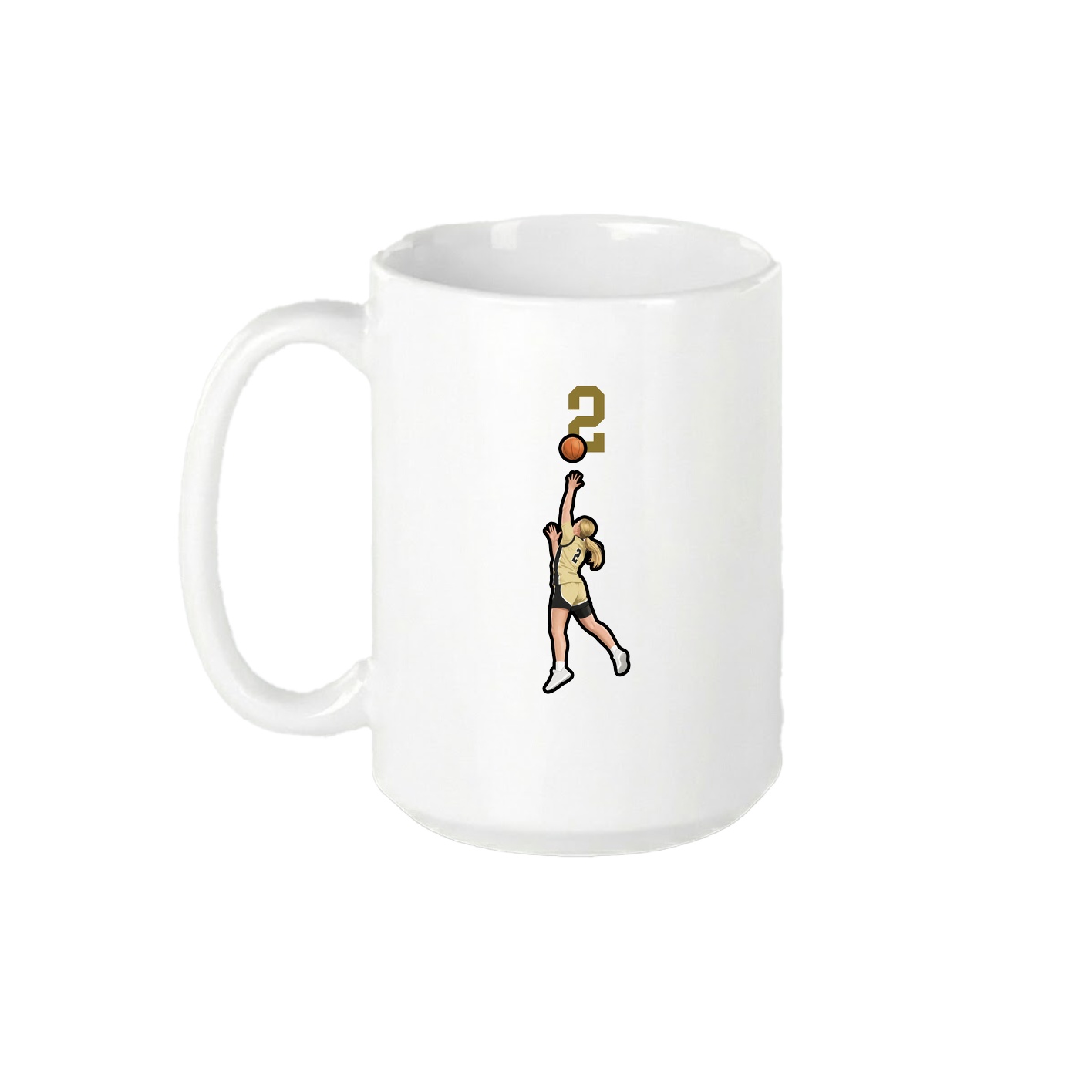 15oz Coffee Mug — Number Top in White
