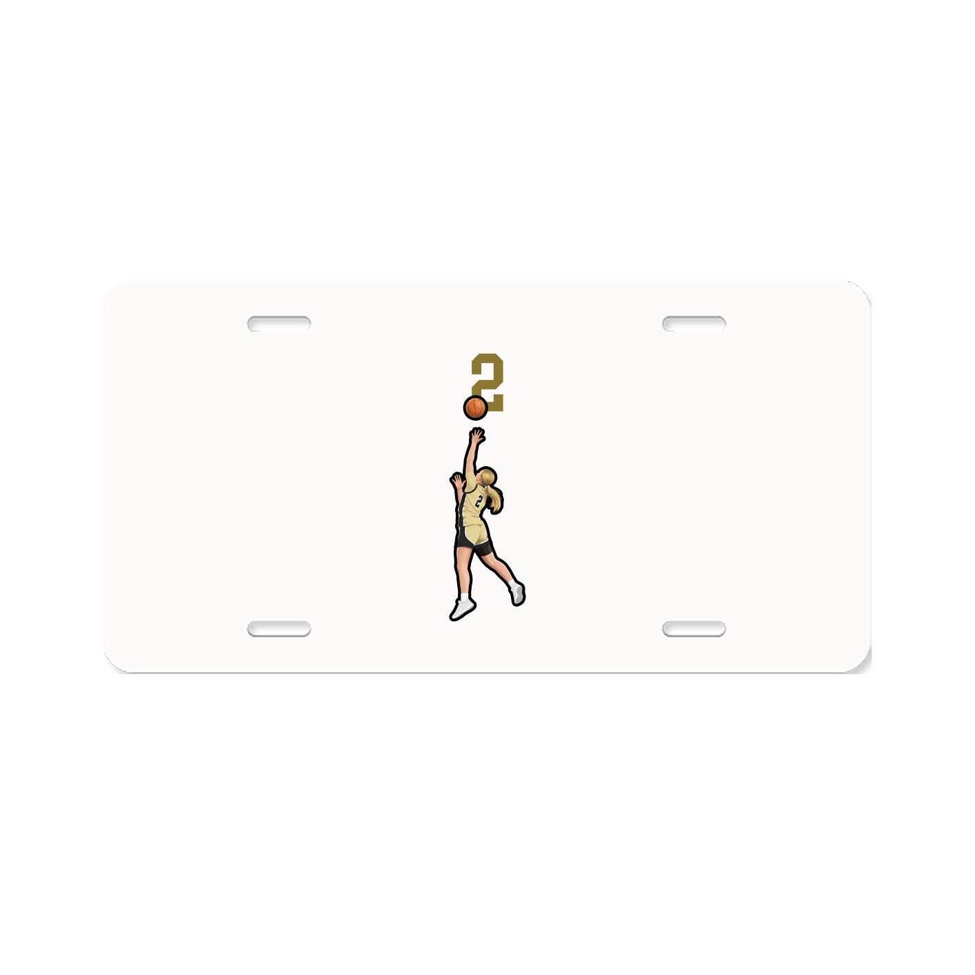 License Plate — Number Top in Classic