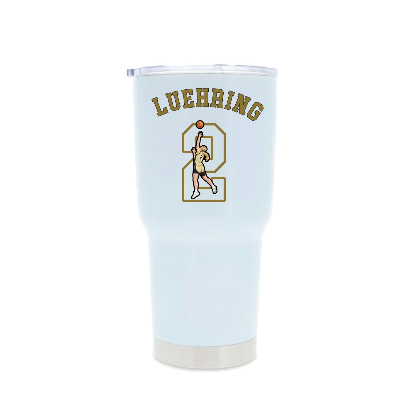 30oz Stainless Steel Tumbler — Shirsey Arch in White