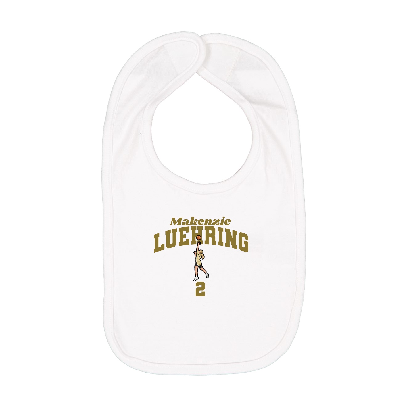 Infant Bib — Signature Arch in White