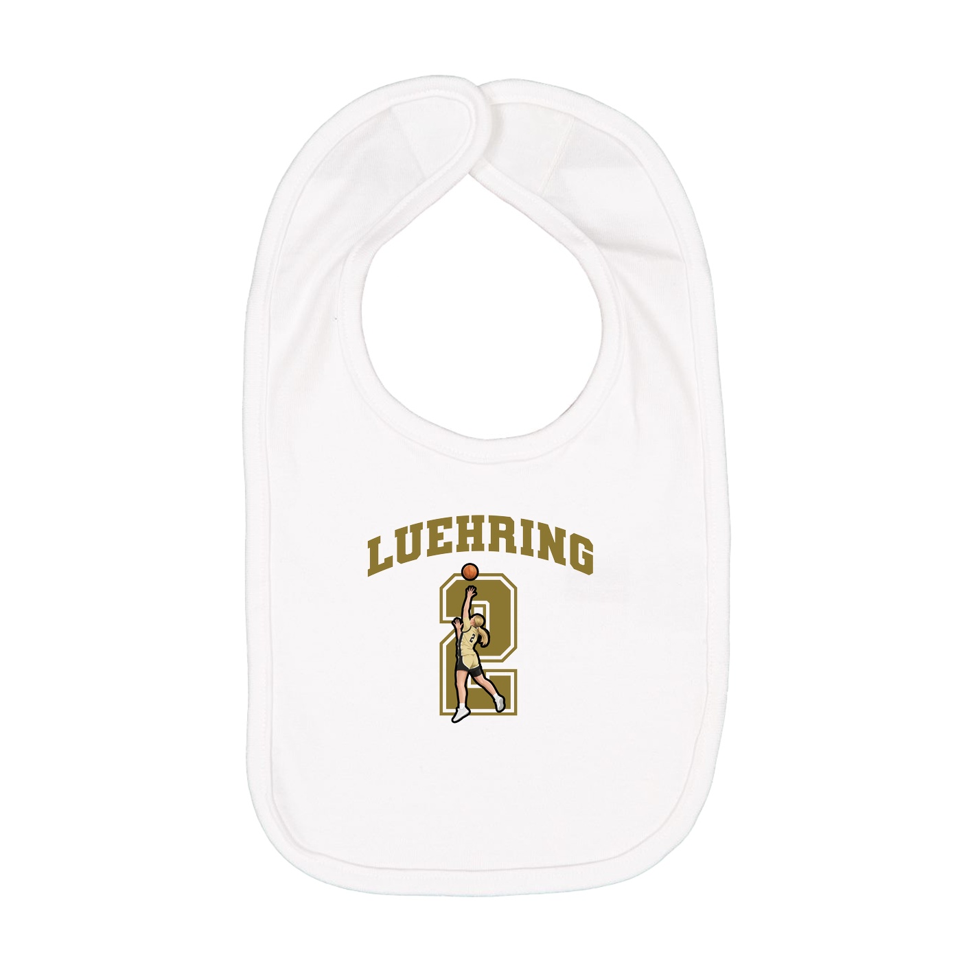 Infant Bib — Number in White